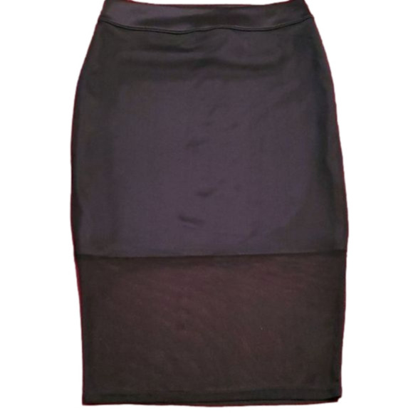 Forever 21 Mesh Bodycon Midi Skirt Size Medium - Picture 1 of 6